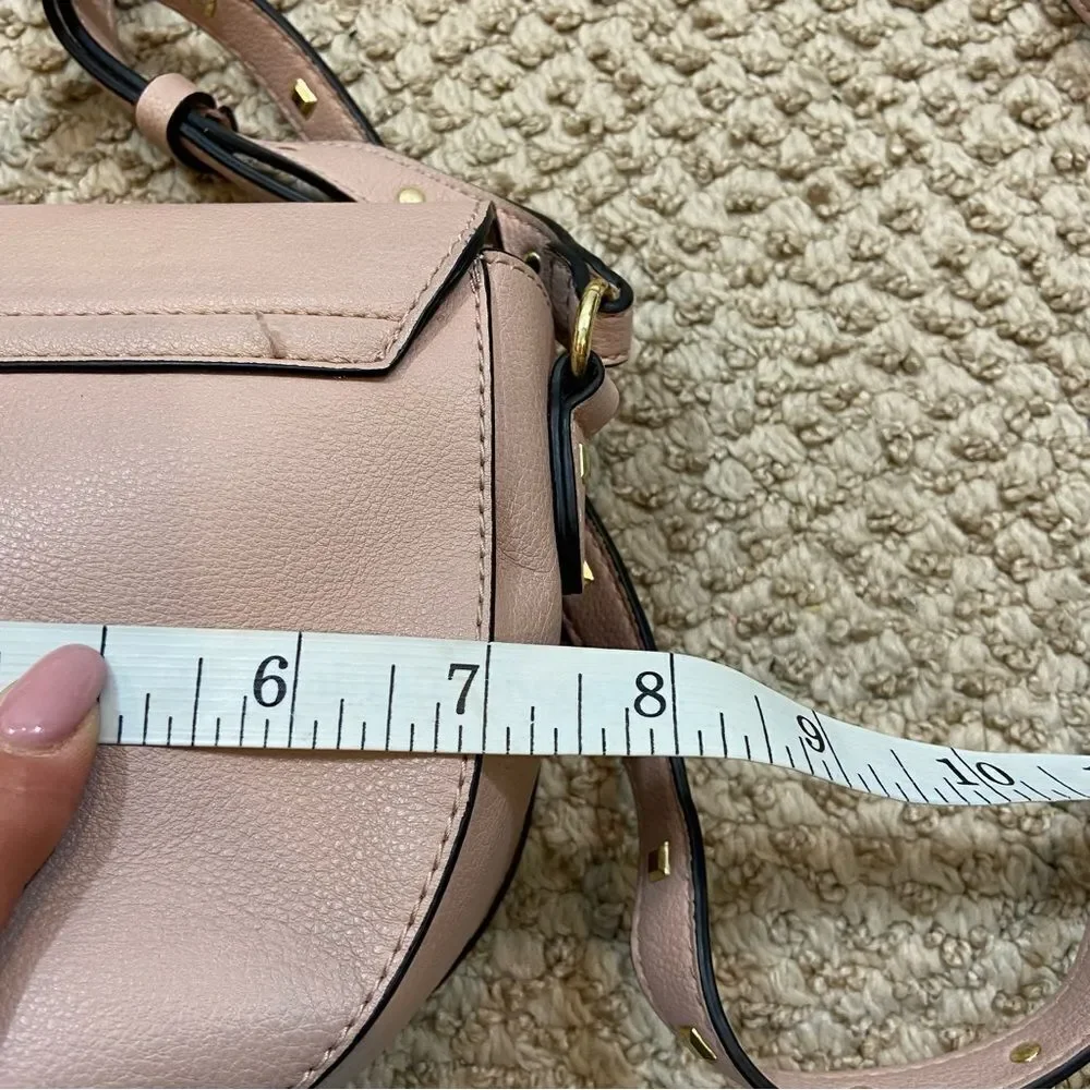 Victorias Secret Blush Pink Faux Leather Crossbody‎ with Gold Studs